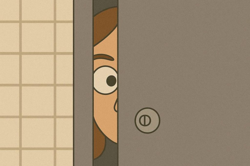 Peek Through Stall Gaps Like a Horror Movie Extra