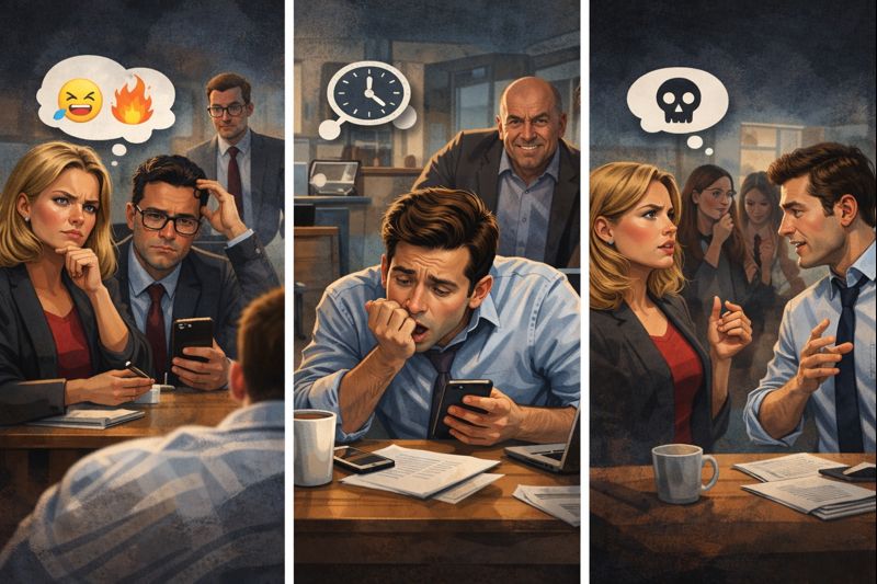 People judging you at work.